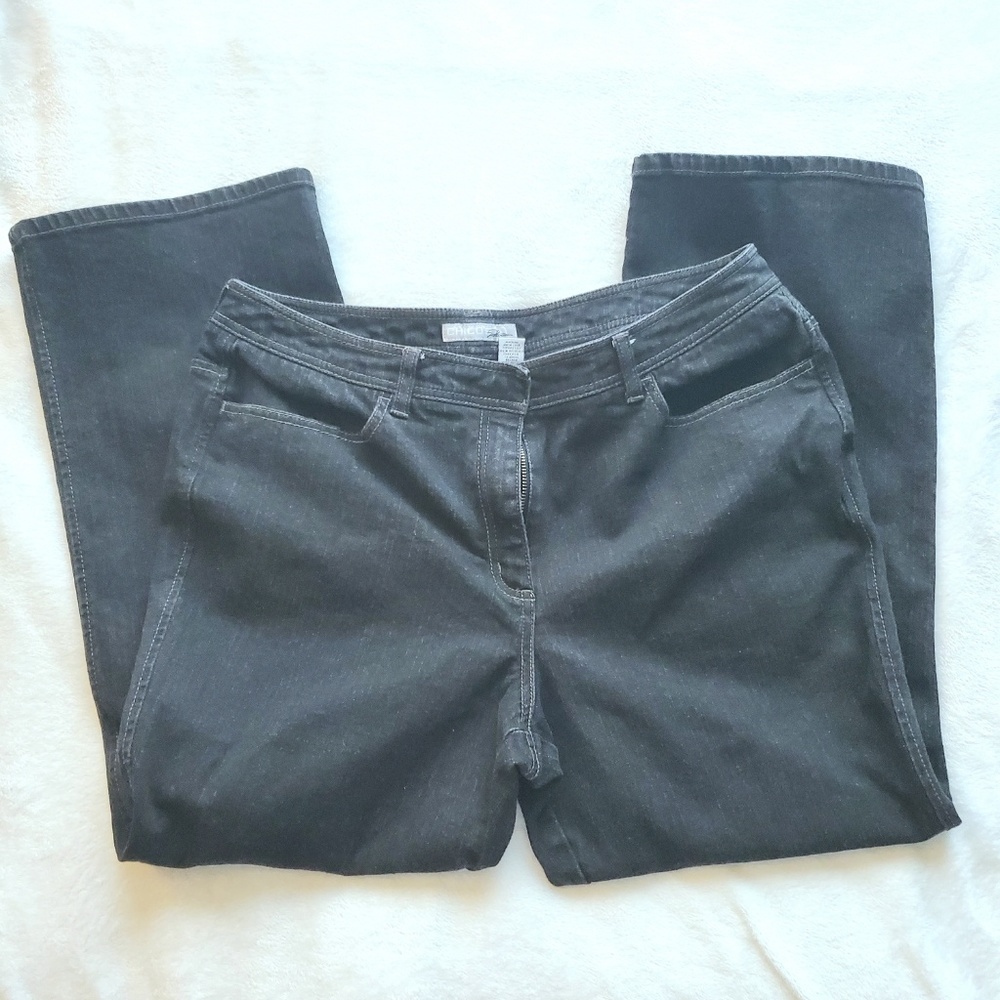 Chico's Platinum Dark Gray Jeans - Bootcut